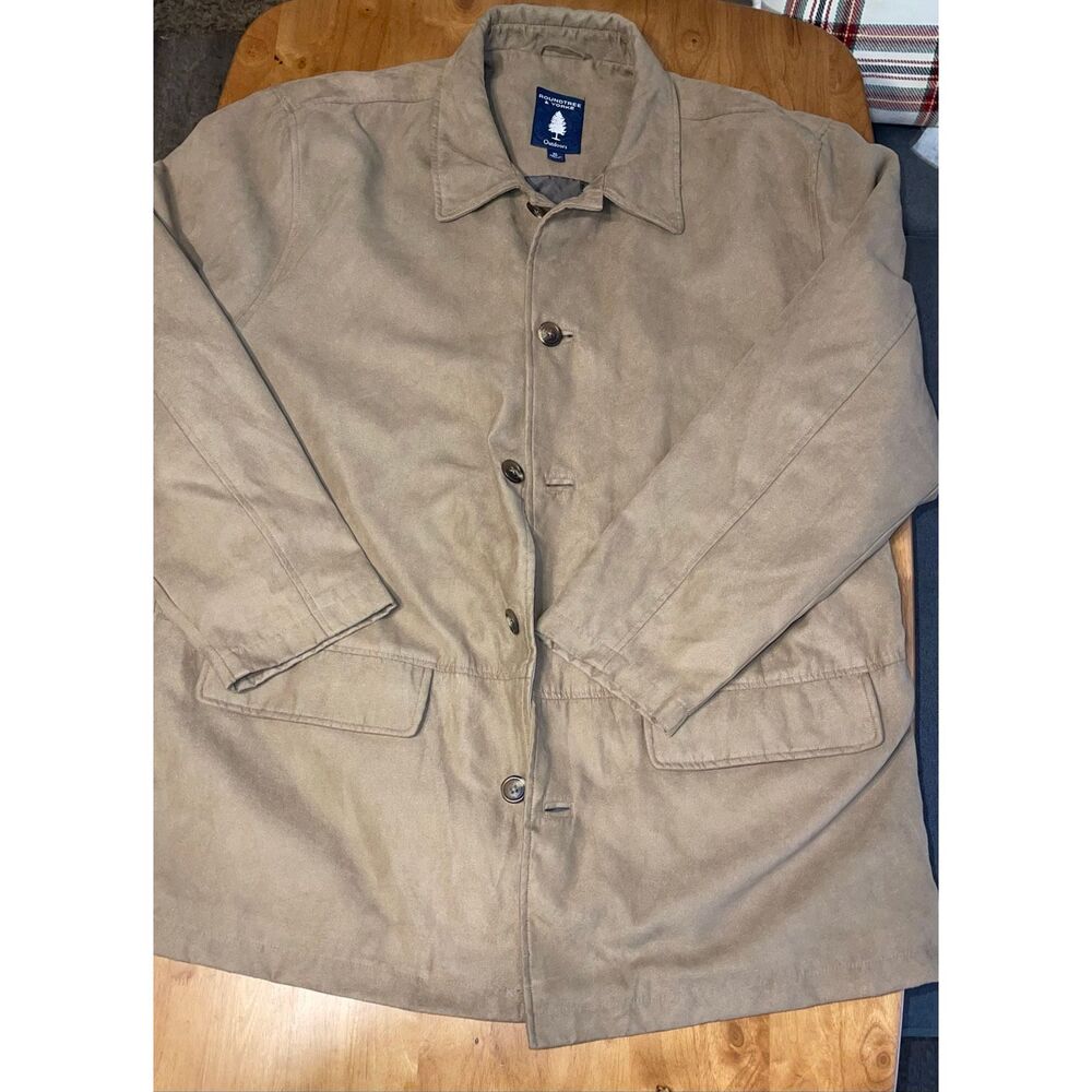 ROUNDTREE & YORK FULLY LINED XL‎ Tan Mens Polyester Jacket Minimal Wear